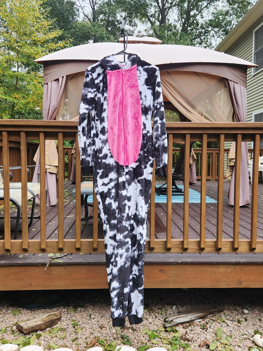 Way To Celebrate Adult Women's Size S 4-6 Cow Costume W/ Hood NEW W/ Tag